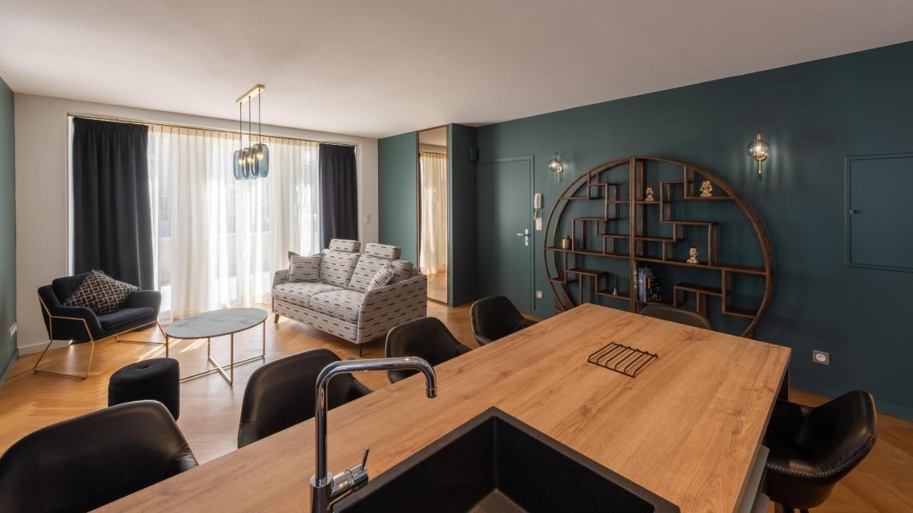 L'art déco : T3 à Rodez, 2 Places Parking Privé, Terrasse Exterior foto